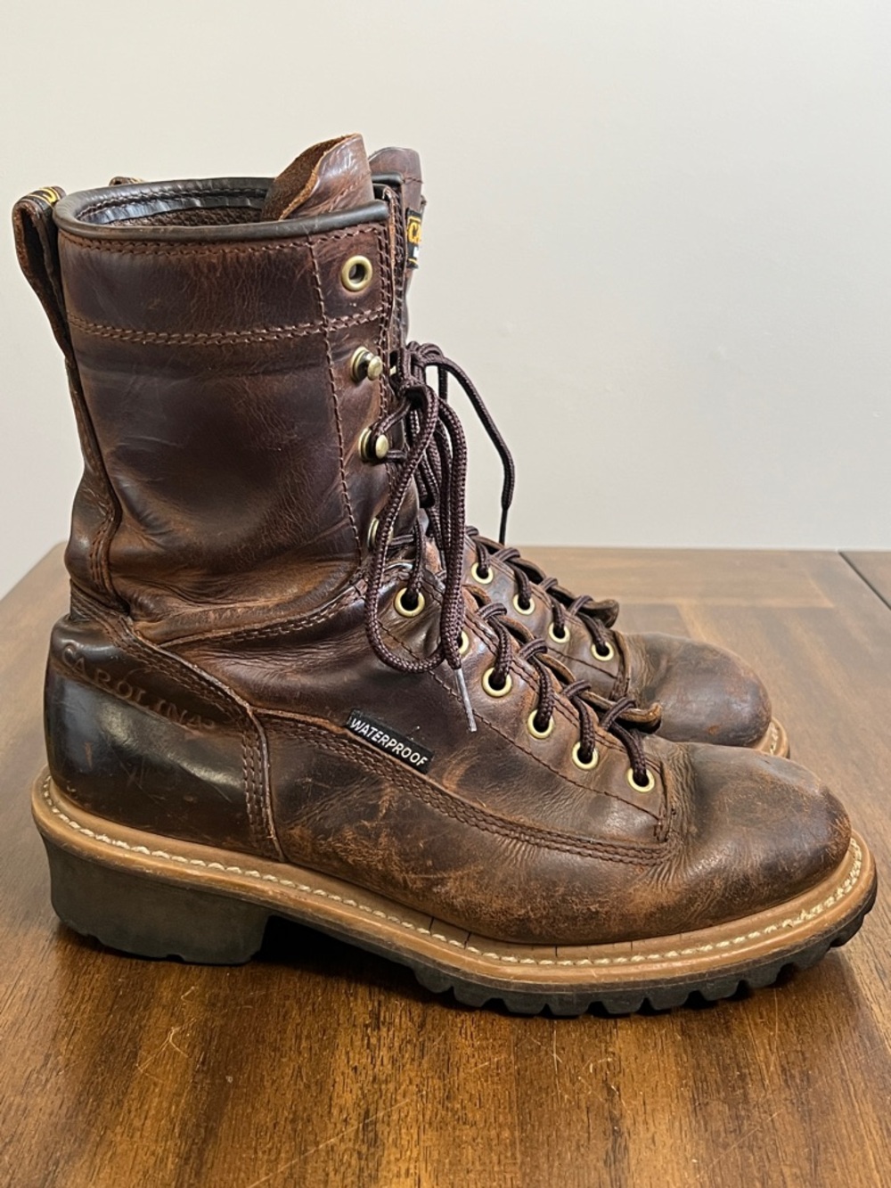 Carolina Logger 8” Brown Waterproof CA8824 Men’s Size 8.5 D Work Boots